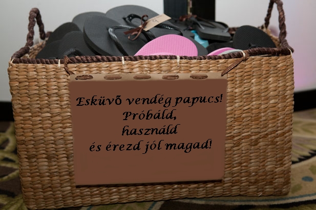Vendég papucs esküvőre! Egyszerű, de nagyszerű ötlet!